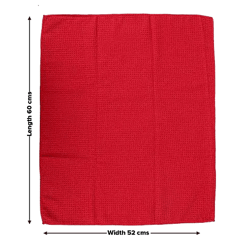 Liao Microfiber Cleaning/Dusting Cloth, Multipurpose, Soft, Super Absorbent, Quick Drying, Red, G130060, 1 pc  Super Absorbent
