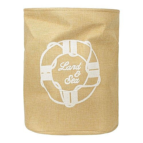 DP Clothes Storage Laundry Bag/Basket - Printed, Fabric Material, Washable, Lightweight, Beige, BB-554, 50 L Lightweight, Durable