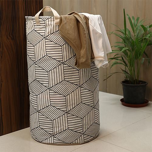 Buy DP Clothes-Storage-Laundry Bag, Fabric - Navy Blue & Off White, Leaf  PrintN BlueÂ BB 550 Online at Best Price of Rs 349 - bigbasket