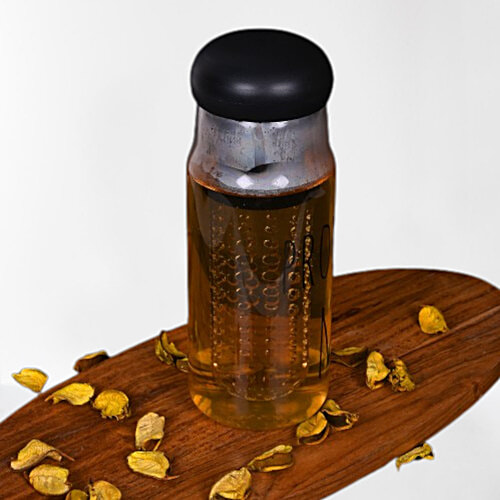 DP Detox Fruit & Tea Infuser (Tritan Material) Glass water Bottle with cover, 650 ml  