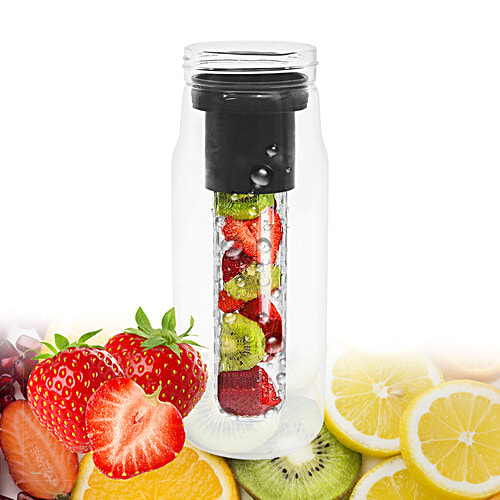 DP Detox Fruit & Tea Infuser (Tritan Material) Glass water Bottle with cover, 650 ml  