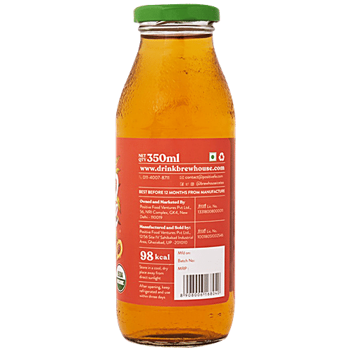 Brewhouse Tea Brewing Co. Organic Classic Peach Ice Tea, 350 ml  