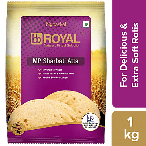 bb Royal Superior-Mp-Sharbati-Atta/Godihittu - Fortified, 1 kg  