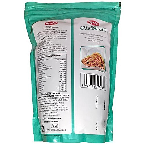 Ramdev Makai Chevda, 400 g Zipper Pouch Zero Cholesterol, Zero Trans Fat