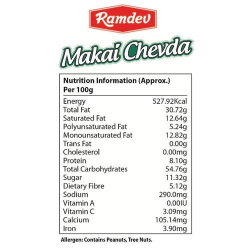 Ramdev Makai Chevda, 400 g Ziplock Pouch Zero Cholesterol, Zero Trans Fat