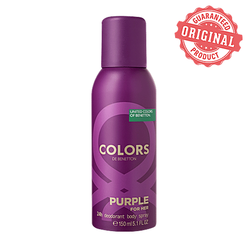 United Colors Of Benetton Deodorant Body Spray - Purple, For Her, 150 ml