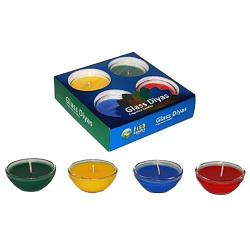 Buy Fish Scented Glass Diya Candles Online at Best Price of Rs 220