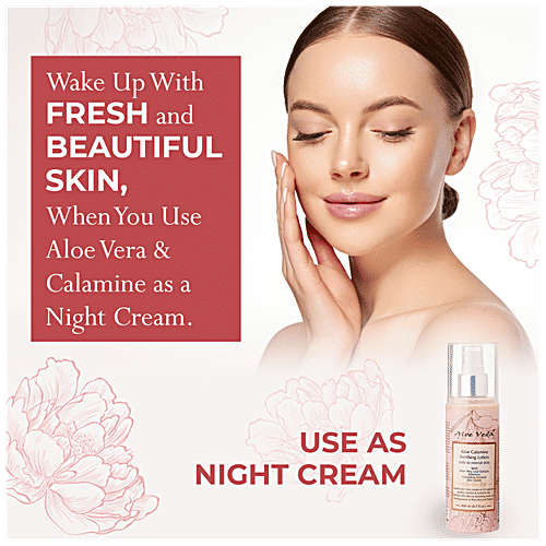 Aloe Veda Men & Women Aloe Calamine Soothing Lotion - Oily to Normal Skin, With Aloe Vera Leaf Extracts, 200 ml  Protects Skin From UV & Sunrays