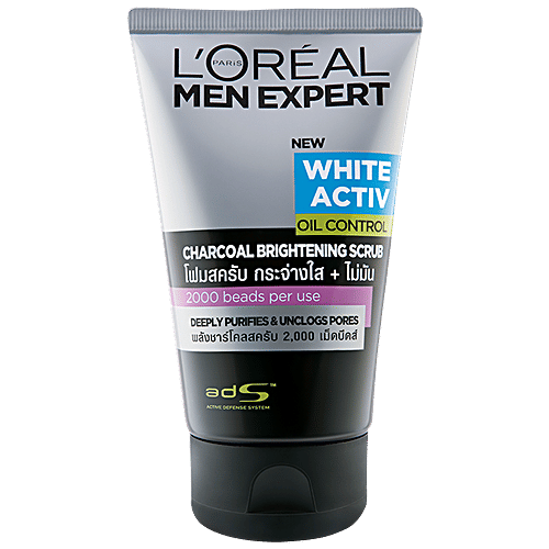 Loreal Paris Men Expert Charcoal Black Face Scrub, 100 ml