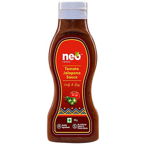 Neo Tomato Jalapeno Sauce, 190 g Bottle No Artificial Colour & Preservatives