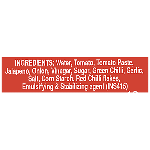 Neo Tomato Jalapeno Sauce, 190 g Bottle No Artificial Colour & Preservatives