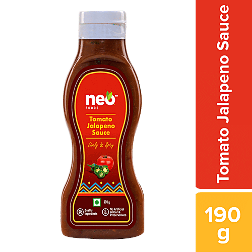 Neo Tomato Jalapeno Sauce, 190 g Bottle No Artificial Colour & Preservatives