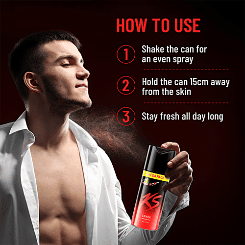 KamaSutra Spark Deodorant Spray - For Men, 220 ml