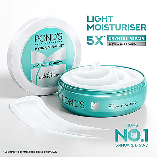 Pond's Light Moisturiser With Cera-Hyamino For 5X Dryness Repair, 200 ml  