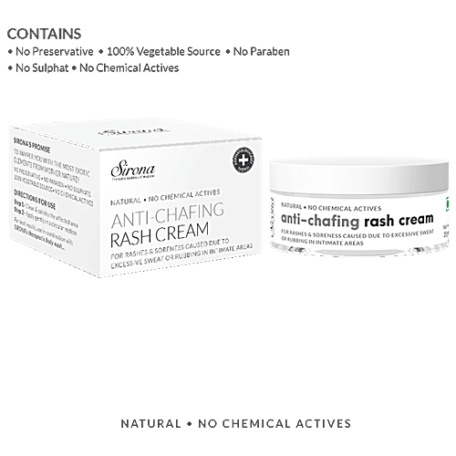 Sirona Natural Anti Chafing Rash Cream, 25 g  