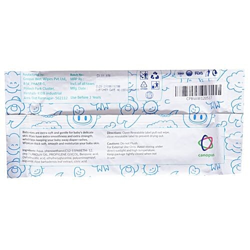 Canopus Baby Wet Wipes, 20 Pulls  