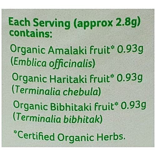 ORGANIC INDIA Triphala Powder, 100 g Tin 