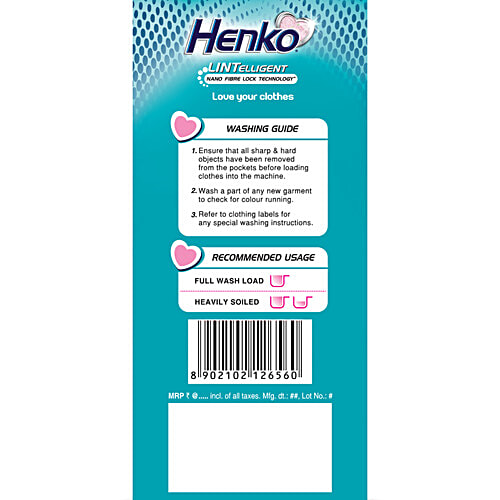 Henko Matic - Front Load Detergent, 1 kg  Nano Fibre Lock Technology