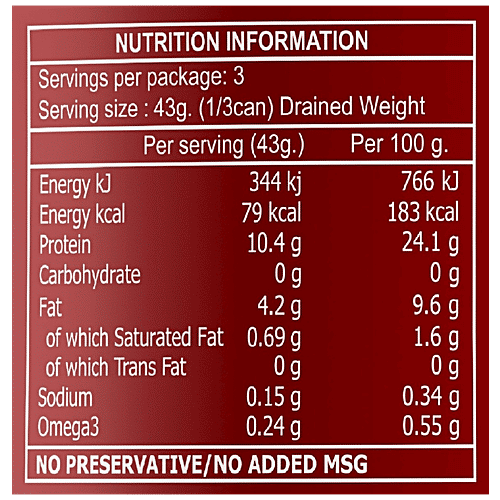 Golden Prize Tuna Sandwich Flakes In Oil With Red Chili, 185 g  Excellent Source of Omega-3