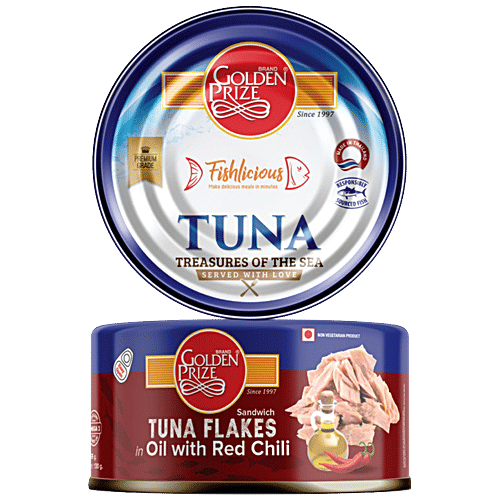 Golden Prize Tuna Sandwich Flakes In Oil With Red Chili, 185 g  Excellent Source of Omega-3