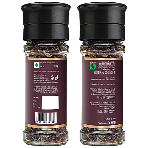 Catch Black Salt/Meeth - Grinder, 100 g Glass Bottle 