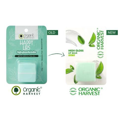 Organic Harvest Green Tea High Gloss Lip Balm, 10 g  Paraben & Mineral Oil Free