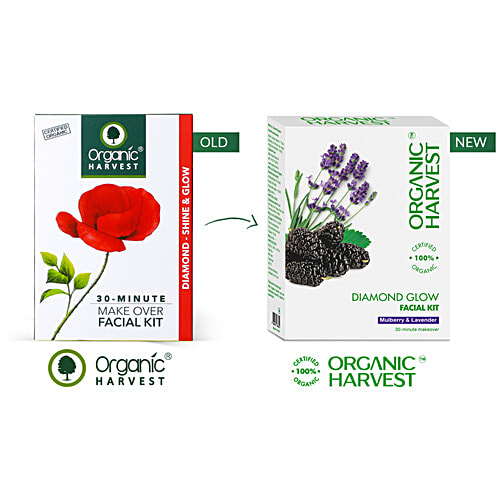 Organic Harvest Diamond - Shine & Glow Facial Kit, 60 g  