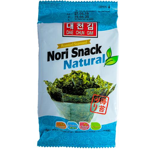 Dae Chun Gim Roasted Seaweed Nori Snack - Natural, 5 g Pouch 