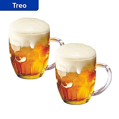 Buy Treo Cascade Cool Transparent Glass Beer Mug Online at Best Price