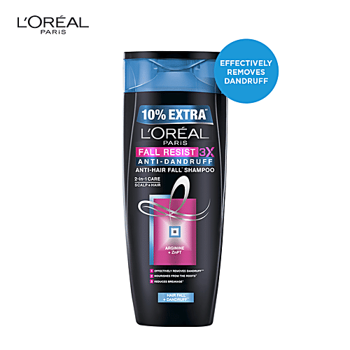 Loreal Paris Fall Resist 3X Anti-dandruff Shampoo, 360 ml