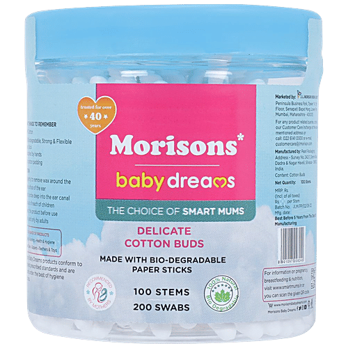 Morisons Baby Dreams Cotton Buds, 1 pc  