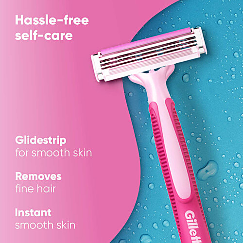 Gillette Venus Simply Venus 3 Blade Hair Removal Razor - For Women, 1 pc No Strong Chemicals