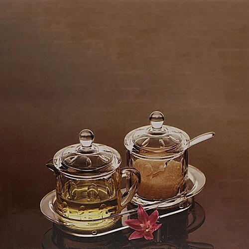 DP Dry Fruits/Candy/Jam Jar With Spoons & Tray - Plastic, Bb-687, 2 pcs  