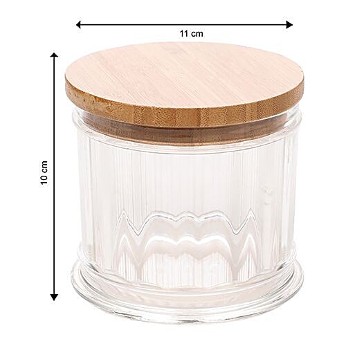 DP Multipurpose Jar With Wooden Lid - Acrylic, L Bb-1186, 1 pc  