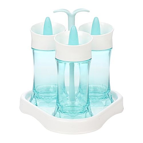 DP Plastic Oil/Vinegar Bottle/Cruet - Green, Bb-608, 3 pcs  