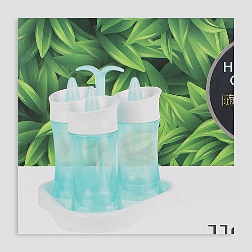 DP Plastic Oil/Vinegar Bottle/Cruet - Blue, Bb-608, 3 pcs  