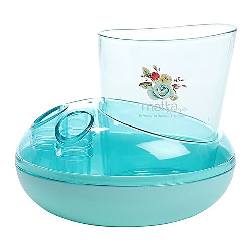 Rose Garden Bathroom Accessories/Organiser/Toothpaste, Tooth Brush Holder - Plastic, Blue, Bb-613, 3 pcs  