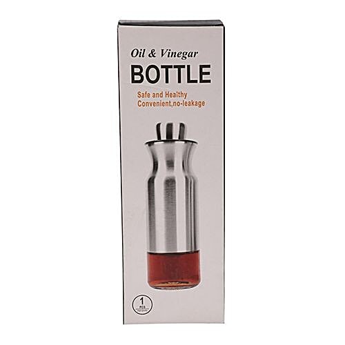 DP Oil & Vinegar Bottle - Glass, Silver Bb-1111, 1 pc  