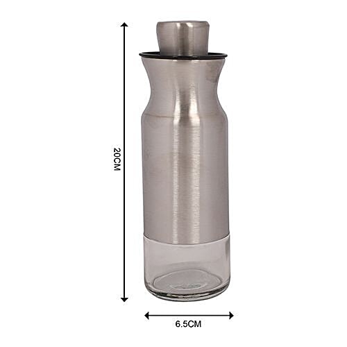 DP Oil & Vinegar Bottle - Glass, Silver Bb-1111, 1 pc  