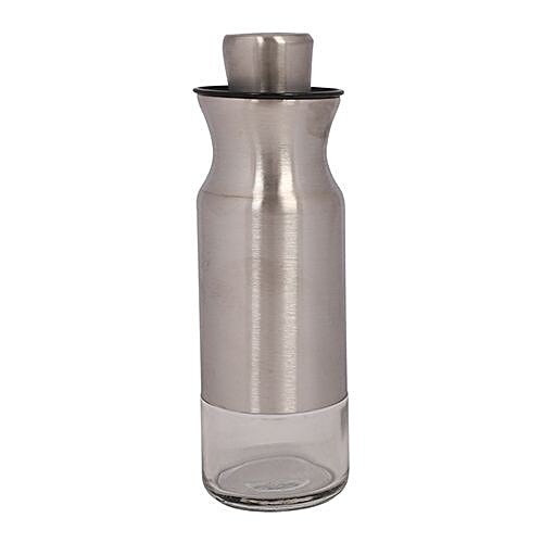 DP Oil & Vinegar Bottle - Glass, Silver Bb-1111, 1 pc  