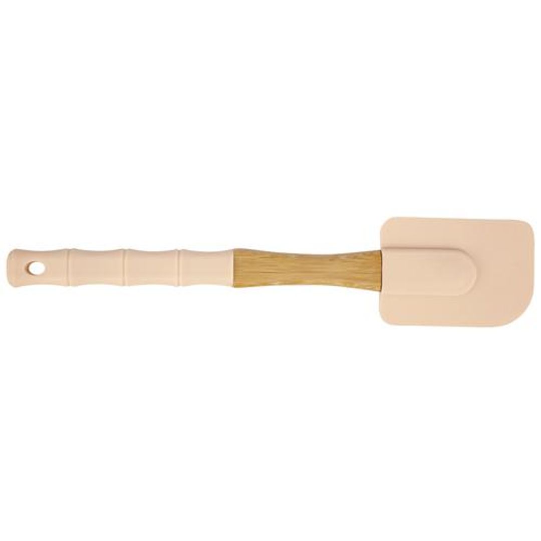 Casasunco Silicon Spatula - Wooden Handle, Assorted colors - For Kitchen Use, 1 pc 