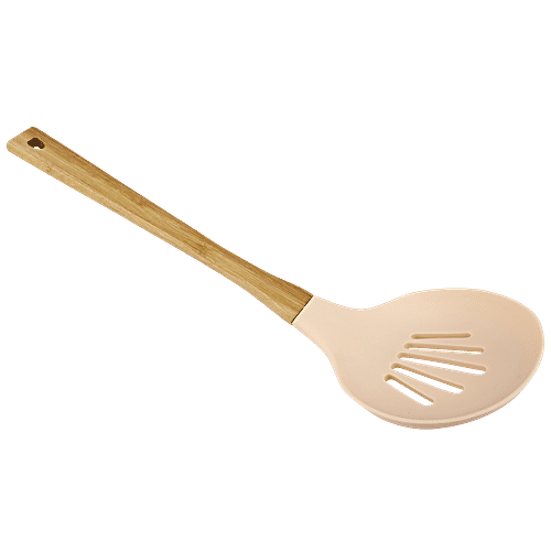 Casasunco Skimmer/Deep Fry Spoon - Nylon Wooden, Assorted colors, 1 pc  