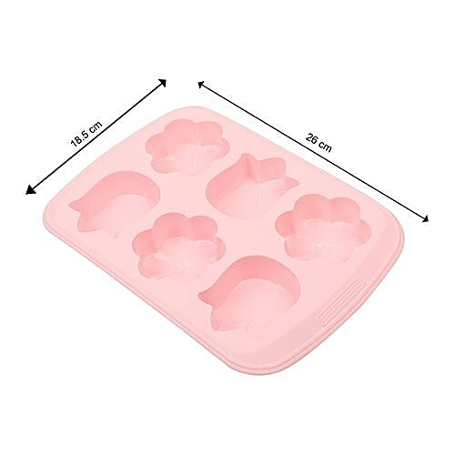 Silcone Muffin/Cupcake Moulds Silicon Tray - Pink/Peach Assorted, BB1162, 1 pc  