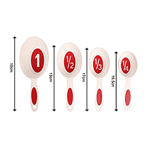 DP Measuring Spoon - Labelled, Plastic, Assorted, 4 pcs