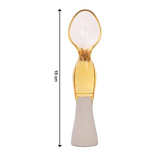 DP Plastic Dessert Spoon - Yellow, Bb-656, 1 pc  