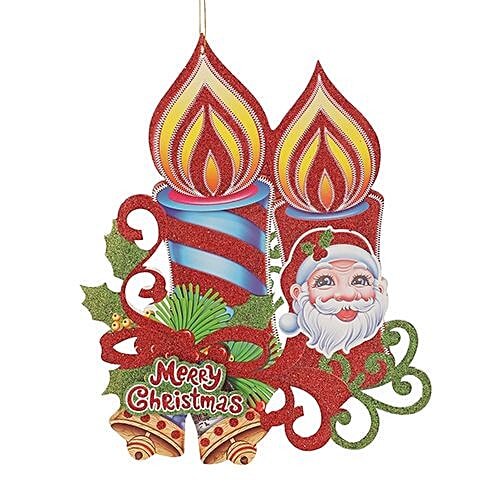DP Christmas-Xmas-Hangable Decorative Candle - Paper, Multicolour, BB1124-3, 1 pc  