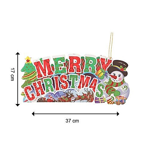 DP Merry Christmas Wishing Hangable Decorative - Paper, Multicolour, BB1125-3, 1 pc  