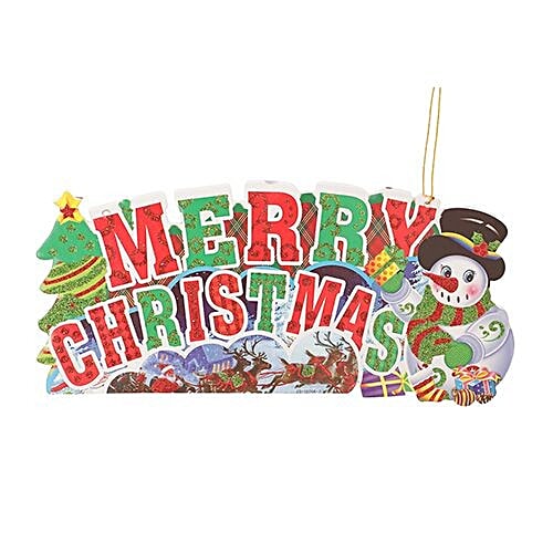 DP Merry Christmas Wishing Hangable Decorative - Paper, Multicolour, BB1125-3, 1 pc  