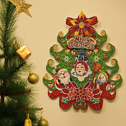 DP Christmas-Xmas Hangable Decorative Tree With Bells - Multicolour, BB1125-5, 1 pc  