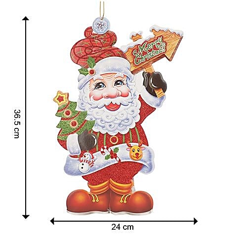 DP Christmas-Xmas Hangable Decorative Santa Merry Christmas - Paper, Multicolour, BB1125-8, 1 pc  